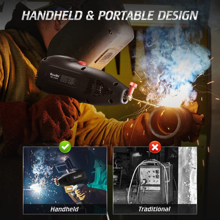 Seesii FA207 Handheld Welding Machine 110V-220V Portable ARC Welder Gun w/IGBT LCD - -SeeSii