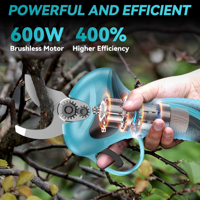 Seesii 2-IN-1 Battery Powered Pruning Shears, 15-Ft MAX Reach Pole Pruners - Pruning Shears-SeeSii