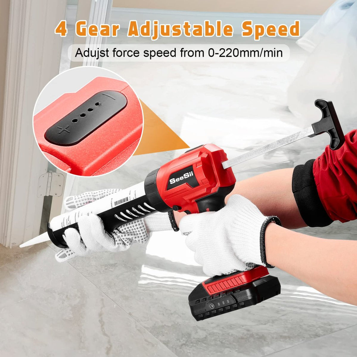 Electric Caulking Gun丨Battery Operated Caulking Gun丨Cordless Caulking ...